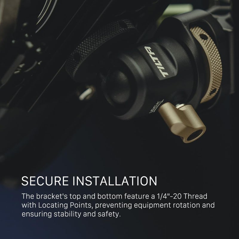 Tilta Mini Ball Head Mount | Adjust Angle of External Monitors or On-Board Lights | Ensures Accessories Stay Secure | Easy to Adjust (1/4"-20 with Locating Pins) TA-MBH-1420-B - Image 4